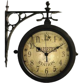 clock on transparent bknd